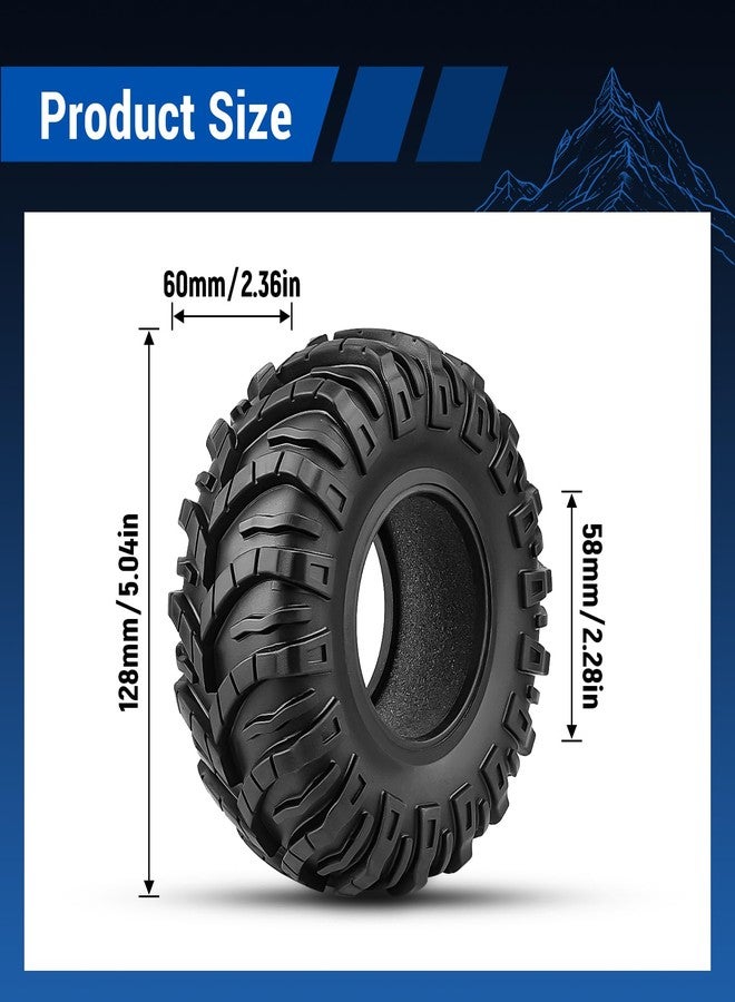 GoHobby 2.2inch Crawler Tires 4Pcs RC Rubber Tyre Set Wheel Tires for Tamiya Blackfoot Axial SCX10 RR10 Wraith 1/10 RC Rock Crawler Truck - Image 2